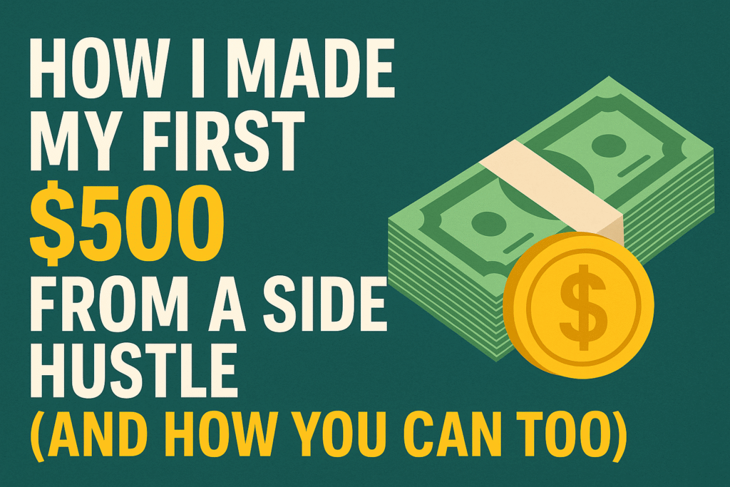 How I Made My First $500 From a Side Hustle